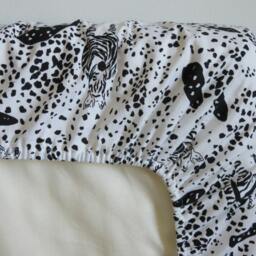 Zebra Fitted Crib Sheet Black & White African Nursery Bedding - thumbnail 3