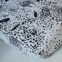 Zebra Fitted Crib Sheet Black & White African Nursery Bedding - thumbnail 2