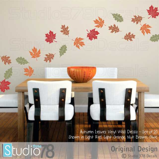 Autumn Leaves Wall Decals - Fall Home Decor, Set Of 20 - image 1