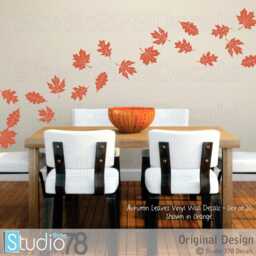 Autumn Leaves Wall Decals - Fall Home Decor, Set Of 20 - thumbnail 2