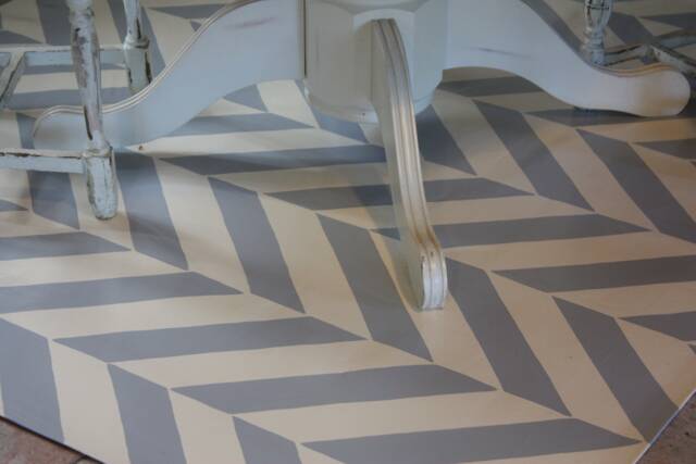 "Floorcloth - Made To Order ""Harringbone"" 60" - image 1