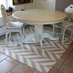 "Floorcloth - Made To Order ""Harringbone"" 60" - thumbnail 4