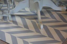 "Floorcloth - Made To Order ""Harringbone"" 60" - thumbnail 1