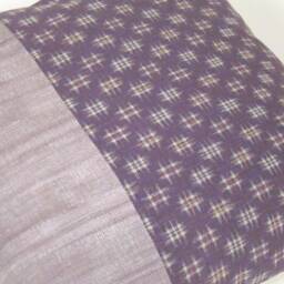 Japanese Kasuri Pillow Cover Burgundy Ikat Geometric Accent - thumbnail 3