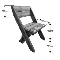 Deckfusion Rounded Picnic Table & Four Chairs Set - Wooden Garden Furniture - thumbnail 3