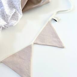 Linen Bunting, Nursery Wall Hanging, Flag Decoration For Baby Room - thumbnail 2