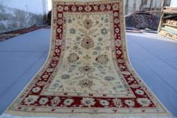 3x5 Afghan Beige Natural Dyes Oushak Handmade Wool Rug Turkish Design Tribal Area Rug, Oriental Turkmen Bedroom Kitchen Office - thumbnail 1