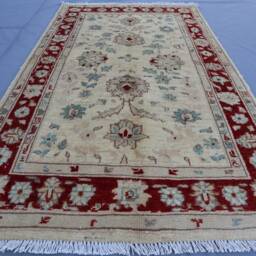 3x5 Afghan Beige Natural Dyes Oushak Handmade Wool Rug Turkish Design Tribal Area Rug, Oriental Turkmen Bedroom Kitchen Office - thumbnail 3