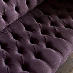 British Handmade Aubergine Velvet 2 Seater Chesterfield Sofa - thumbnail 3