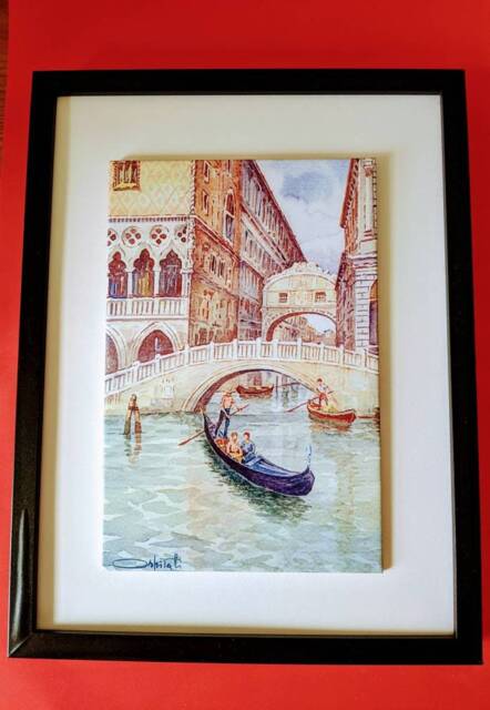 "Gondolina Ceramic Wall Art Tile, 8"" By 12" - image 1