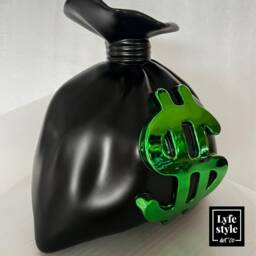 Money Bag - Sculpture Pop Art Statue Alec Monopoly Inspired Chrome Scrooge Mcduck Bear - thumbnail 2