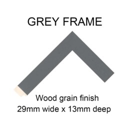 Picture Frame With A Mount To Hold An A3 Print Or Photo - 29mm Grey Wood Frame - thumbnail 3