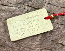Christmas Ornament, Letter From Santa, Golden Ticket, Alternative, Personalised, Custom, Congratulations Gift - thumbnail 1