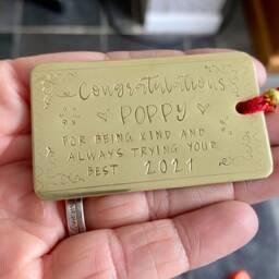 Christmas Ornament, Letter From Santa, Golden Ticket, Alternative, Personalised, Custom, Congratulations Gift - thumbnail 3
