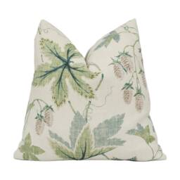 Colefax & Fowler - Lindon Leaf Green Gorgeous Trailing Hops Cushion Cover Handmade Throw Pillow Designer Home D??cor - thumbnail 1