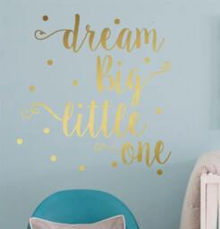 Dream Big Little One-Vinyl Wall Decal-Nursery Decor - Girl Or Boy Bedroom Lettering Words For The Wall - Vinyl - thumbnail 1