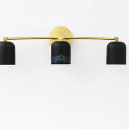 Handmade Brass Vanity Light - Mid-Century Modern 3-Light Bathroom Sconce - thumbnail 3