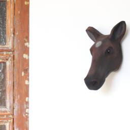 Paper Mache Horse Head Wall Mount - Faux Taxidermy Animal Sculpture - thumbnail 4