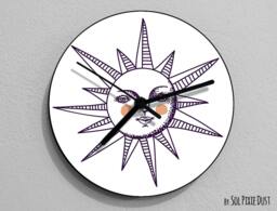 Sun Wall Clock - Kids Nursery Room, Teens Baby Room - thumbnail 1