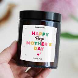 First Mother's Day Gift For New Mum To Be From Bump Baby - Personalized Message Candle Present Mummy Mother - thumbnail 2