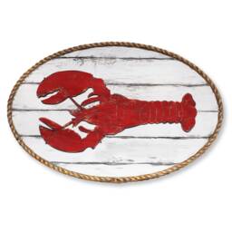 Rope Frame Lobster Plaque Nautical Wall Art Restaurant Decor Outdoor Display - thumbnail 1