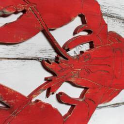 Rope Frame Lobster Plaque Nautical Wall Art Restaurant Decor Outdoor Display - thumbnail 2
