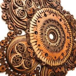 Yama Mandala Laser Cut Wood Art Sacred Geometry Wall Decor Art Demon Eyes Teeth Tantra Buddhism - thumbnail 4