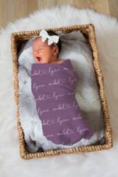 Personalized Baby Name Swaddle Blanket, Gift, Custom Coming Home, Gender Neutral Hospital Shower Gift