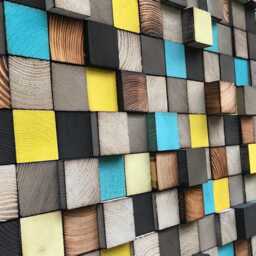 Reclaimed Wood Mosaic - Geometric Wall Art Decor - thumbnail 3