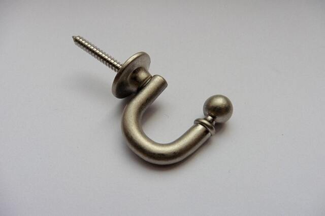 Mini Round Metal Curtain Wall Towel Hooks Coat Hanger - Antique Silver 30mm/35mm/45mm - Pack Of 2 - image 1