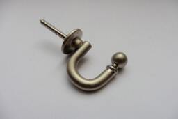 Mini Round Metal Curtain Wall Towel Hooks Coat Hanger - Antique Silver 30mm/35mm/45mm - Pack Of 2