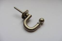Mini Round Metal Curtain Wall Towel Hooks Coat Hanger - Antique Silver 30mm/35mm/45mm - Pack Of 2 - thumbnail 3