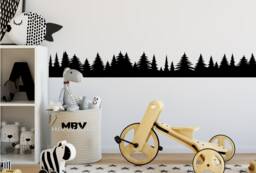 Fir Tree Vinyl Decals Forest Stripe Wall Decor - thumbnail 1