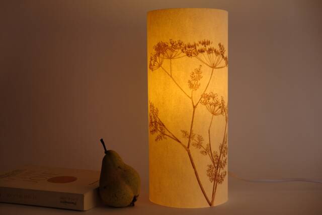 Botanical Lamp, Japanese Table Desk Bedside Paper Lantern Flower Lamp, Hygge, Gift - image 1