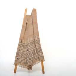 Rust Orange Indian Wool Throw Blanket, Handwoven Sofa Coverlet & Neutral Bed Runner - Ruby - thumbnail 1