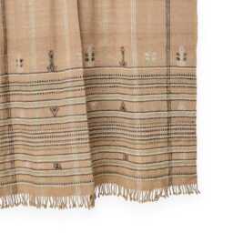 Rust Orange Indian Wool Throw Blanket, Handwoven Sofa Coverlet With Heritage Bedroom Layer - Ruby - thumbnail 2