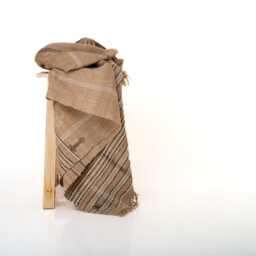 Rust Orange Indian Wool Throw Blanket, Handwoven Sofa Coverlet & Neutral Bed Runner - Ruby - thumbnail 2