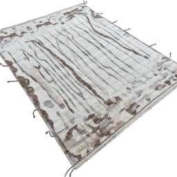Hand-Knotted Moroccan Beni Ourain Rug, 100% Natural Wool, Modern Berber Carpet For Living Room - thumbnail 3
