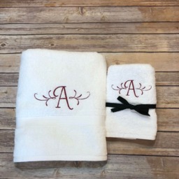 Personalized Monogrammed Bath Towel Custom Embroidered Cotton - thumbnail 4