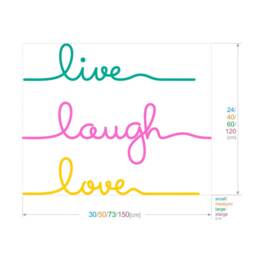 Live Laugh Love 3 Colour Wall Decal Vinyl Sticker Modern Quote Home Decoration - thumbnail 2