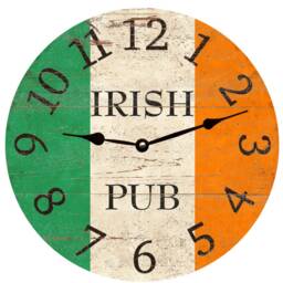 Classic Irish Pub Wall Clock - Authentic Decor