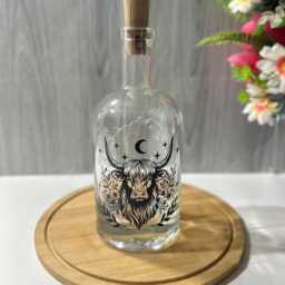 Highland Cow Bottle Lamp, Led String Lights, Decorative Light Up , Home Decor - thumbnail 4