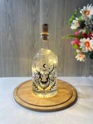 Highland Cow Bottle Lamp, Led String Lights, Decorative Light Up , Home Decor - thumbnail 1