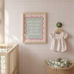 Girls Room Quote Print, Night Love You Typography Print - thumbnail 2