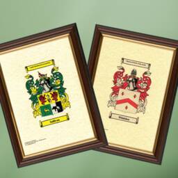 A4 Coat Of Arms Print - Heraldic Family Crest - Framed - thumbnail 1