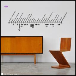 Paris Subway Line 4 Wall Decal Ch??telet, Montparnasse - thumbnail 2