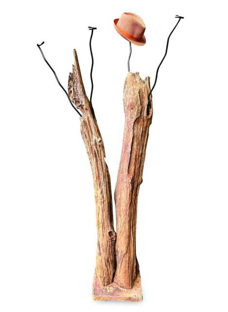 Driftwood Double Sculpture Coat Stand 180cm - image 1