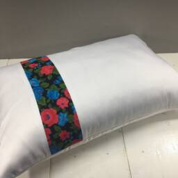 Floral Ikat Pillow Cover, Hand Dyed Silk Blend, 16x24 - thumbnail 4