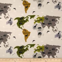 Enfant Planisphere.nursery Decor.kids Bedroom Decor.toss Pillow.accent Pillow.throw Pillow.cushion.decor Accent Cover.animals.map.countries - thumbnail 3