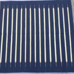 Multi Sizes Blue & White Stripes Handmade Cotton Rug Dhurrie - Beautiful Colour - thumbnail 2